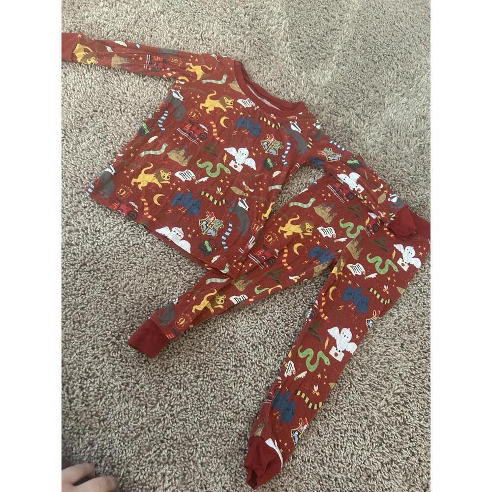 Little Sleepies Pajama Set Top Pants 12-18 mon Harry Potter Red Hogwarts Mascots